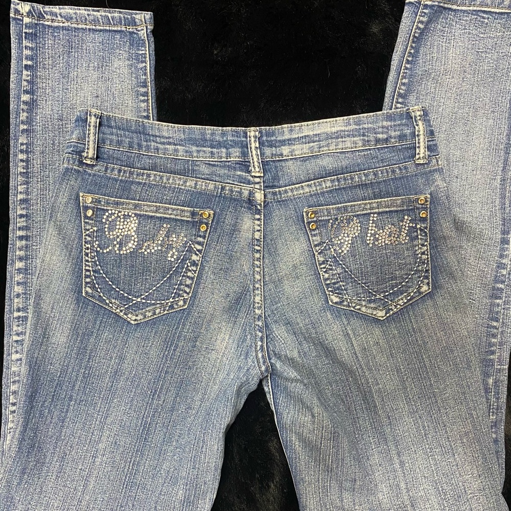 Authentic Y2k Baby Phat Jeans with Rhinestones Junior Size 7